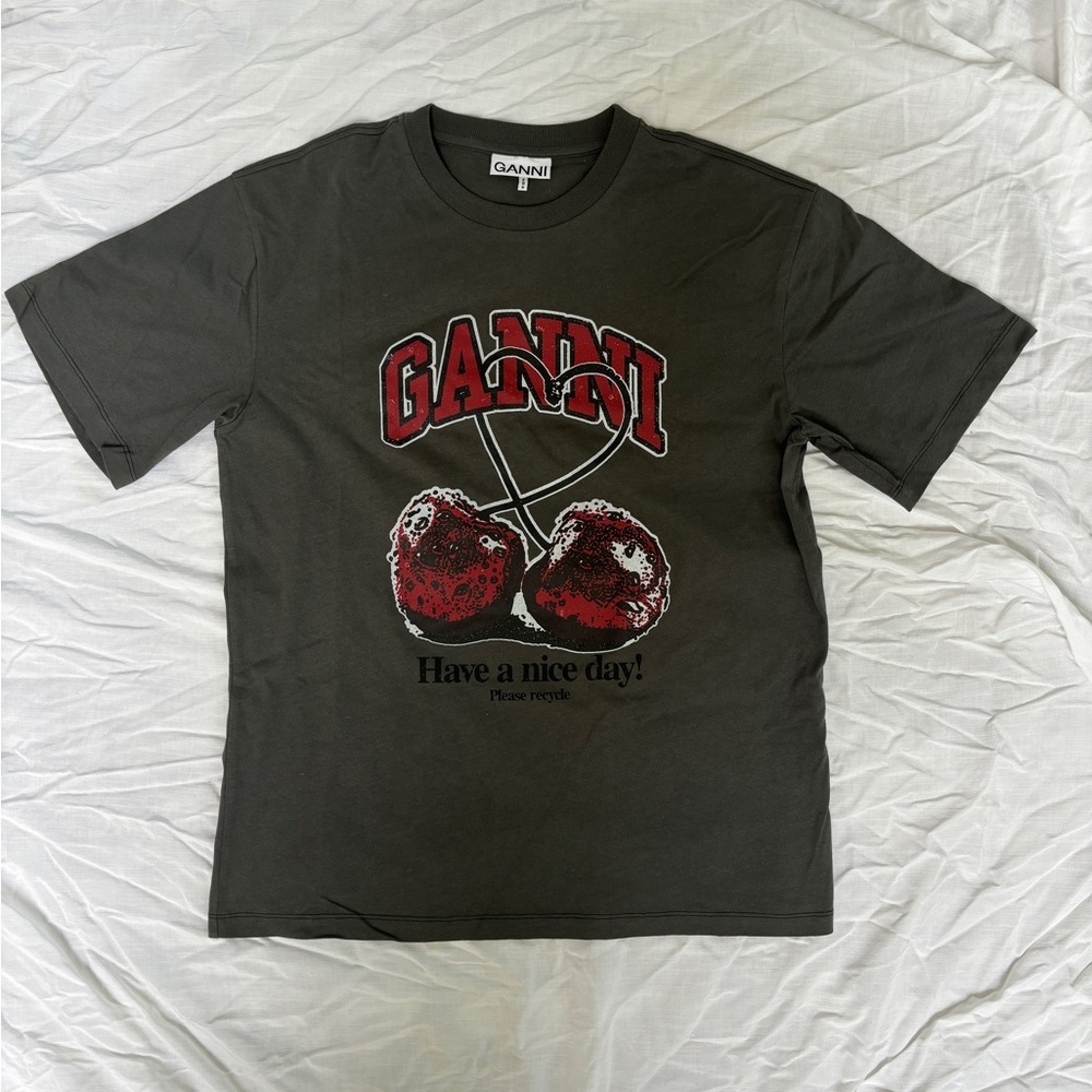 Ganni Cherry Graphic Tshirt